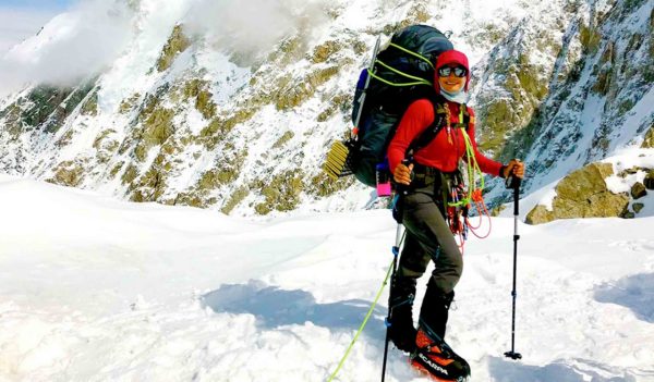 Stephanie Espinoza, Stantec staff, hiking Mount Denali